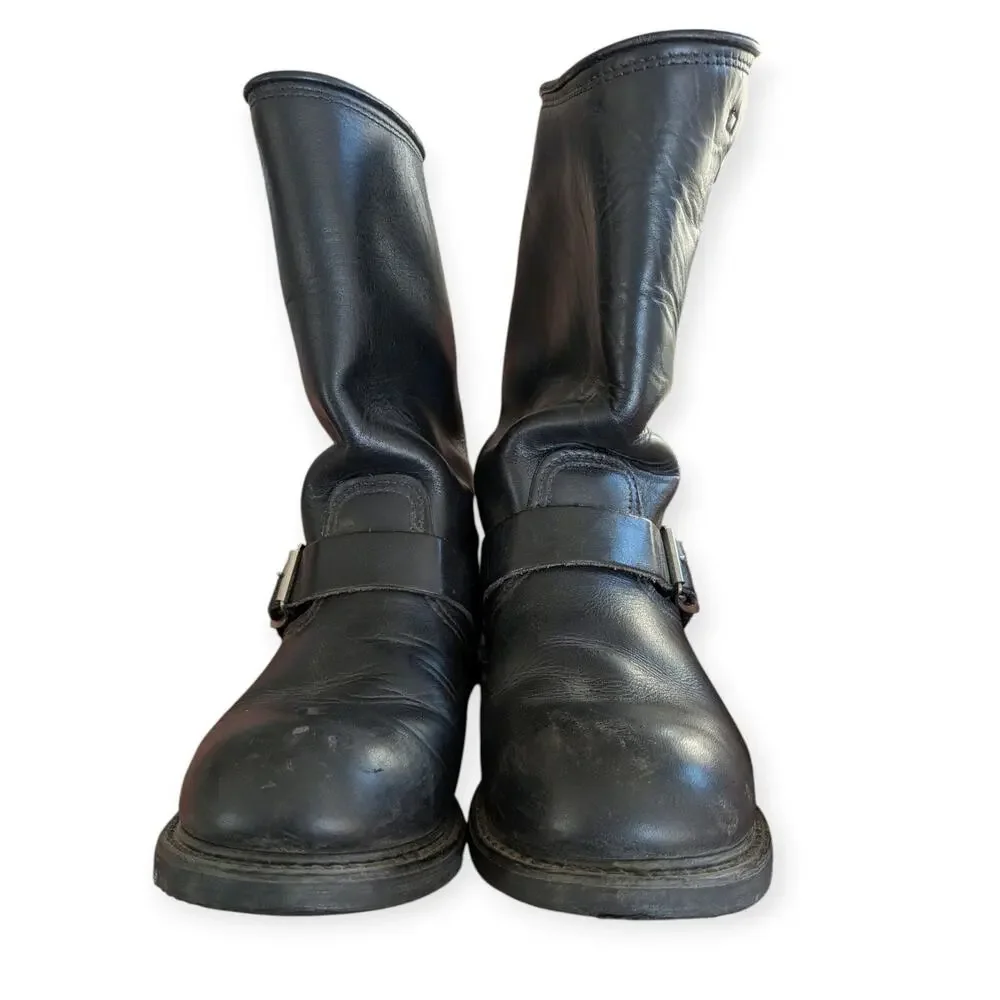 Vintage CAROLINA MENS ENGINEER Motorcycle Leather black boots size 5.5